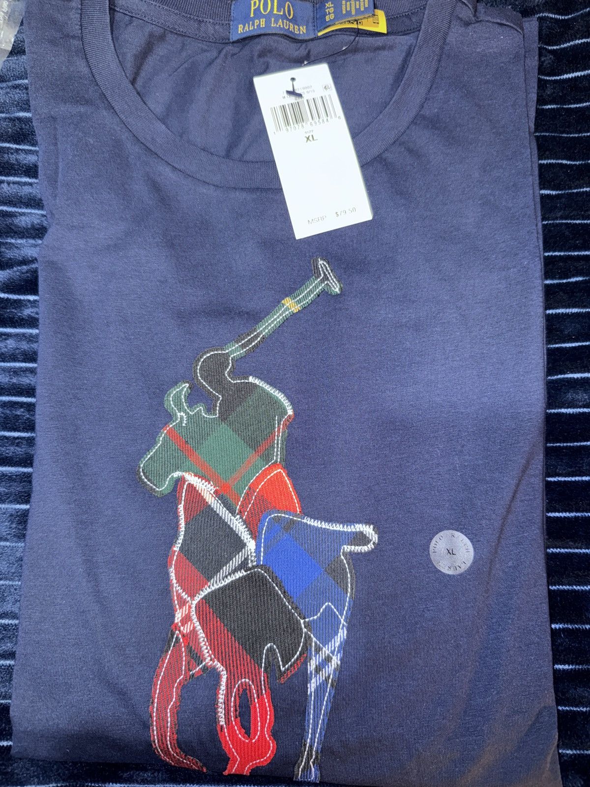 Polo Ralph Lauren Ralph Lauren Polo Grounds Navy Tee Size US XL / EU 56 / 4 - 1 Preview