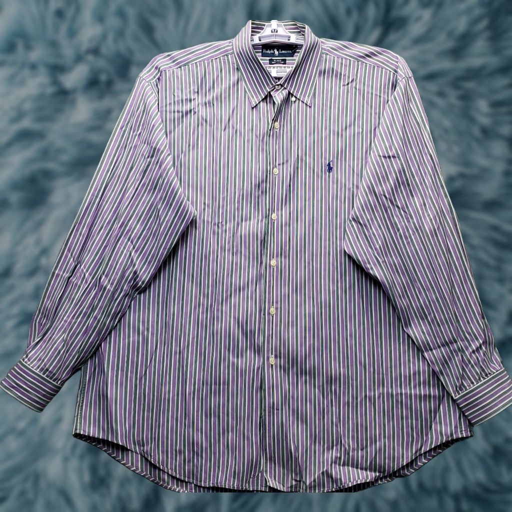 Ralph Lauren Ralph Lauren Blake Shirt Mens XL Multi Striped Pony Logo Collared Button Down Shirt Size US XL / EU 56 / 4 - 1 Thumbnail