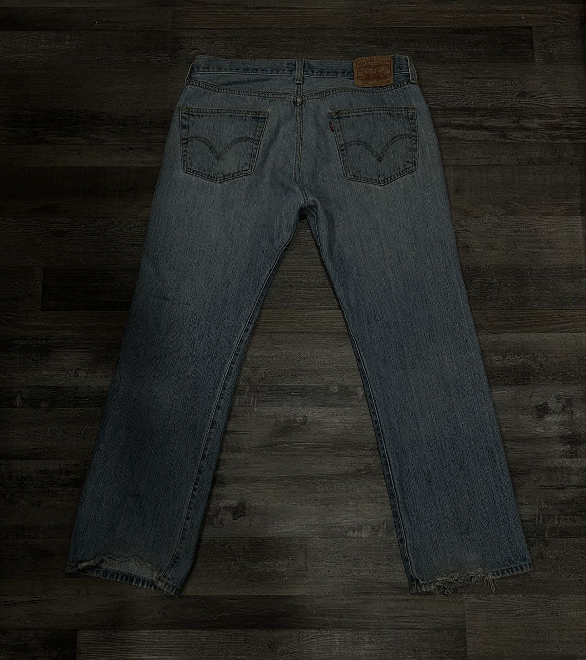 Levi's × Vintage Vintage Stonewashed Distressed Levi 501’s Size US 36 / EU 52 - 2 Thumbnail