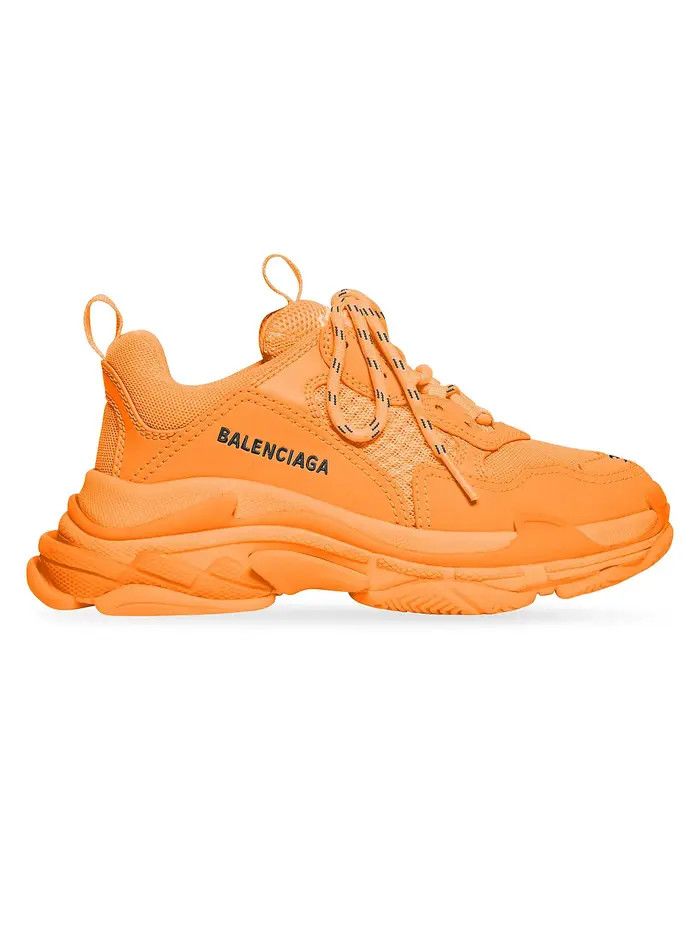 Balenciaga o1tr1nto0825 Size: KIDS 30 / Triple S Sneakers Fluo Orange Size US 5 / EU 37 - 1 Thumbnail