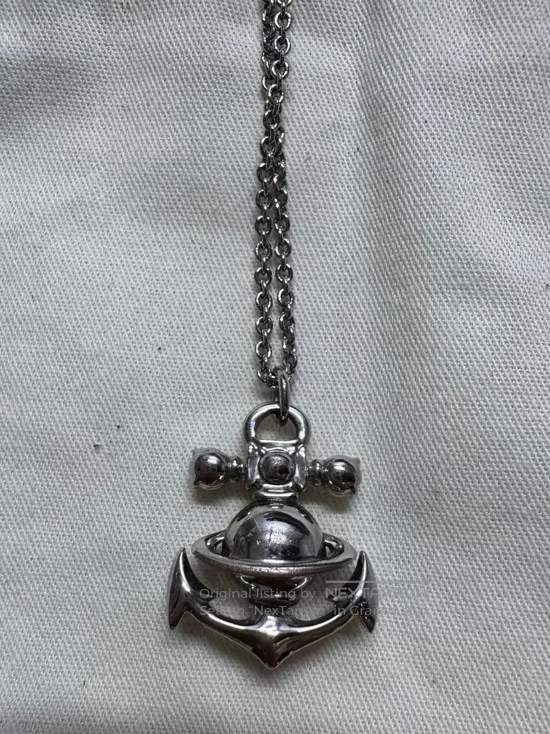 Vivienne Westwood Vivienne Westwood Anchor Pearl Saturn Necklace Size ONE SIZE - 2 Thumbnail