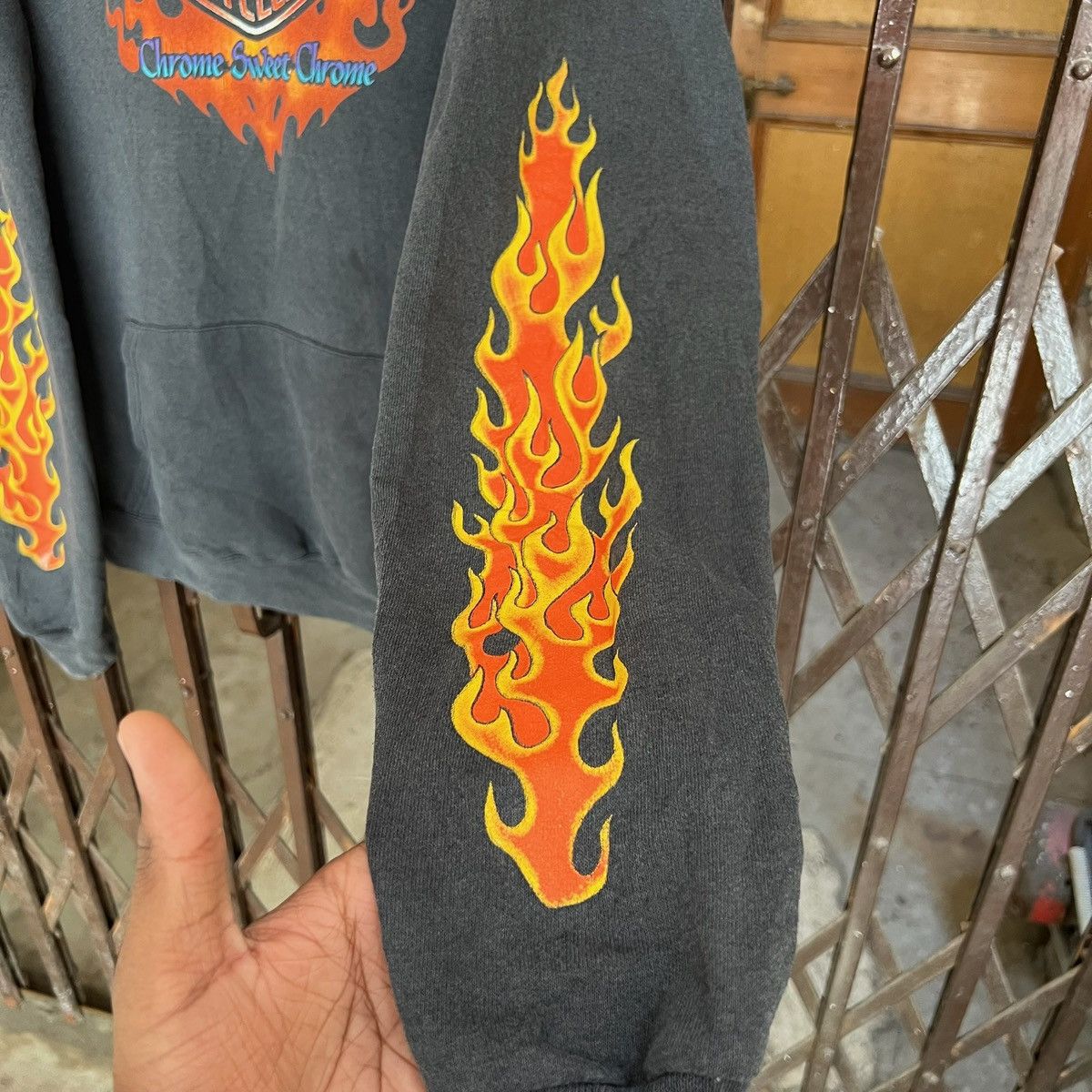 Harley Davidson Harley Davidson Chrome Sweet Chrome Flame Hoodie Size US L / EU 52-54 / 3 - 6 Thumbnail