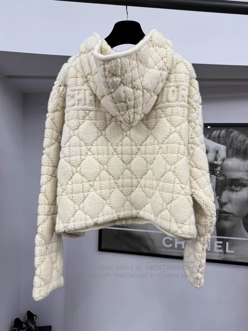 Dior Dior Rattan plaid white plush hooded zipper jacket Size XS / US 0-2 / IT 36-38 - 3 Thumbnail