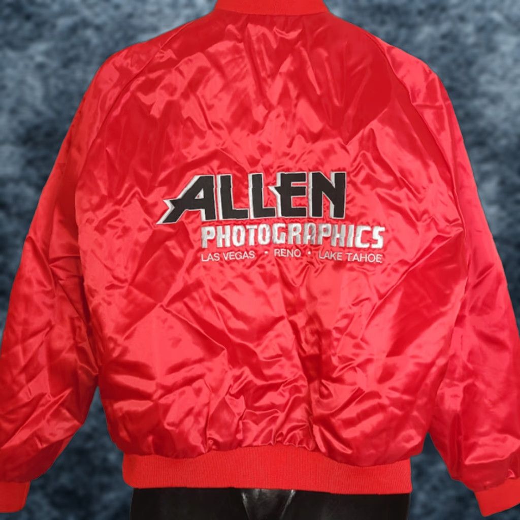 Vintage VINTAGE Allen Photographics Satin Bomber Jacket Mens Size Medium 80s Made In USA Rainbow Red Size US M / EU 48-50 / 2 - 1 Thumbnail