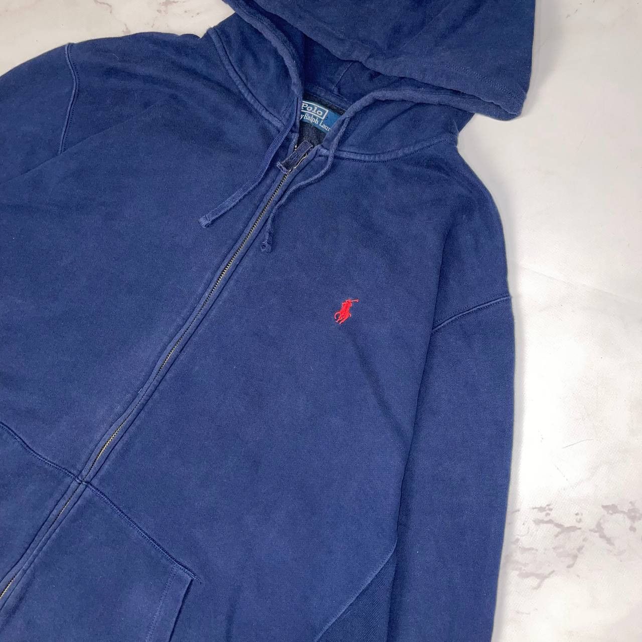 Polo Ralph Lauren Ralph Lauren Polo Zip Up Hoodie Pony Y2K Navy Blue Size US XXL / EU 58 / 5 - 5 Thumbnail