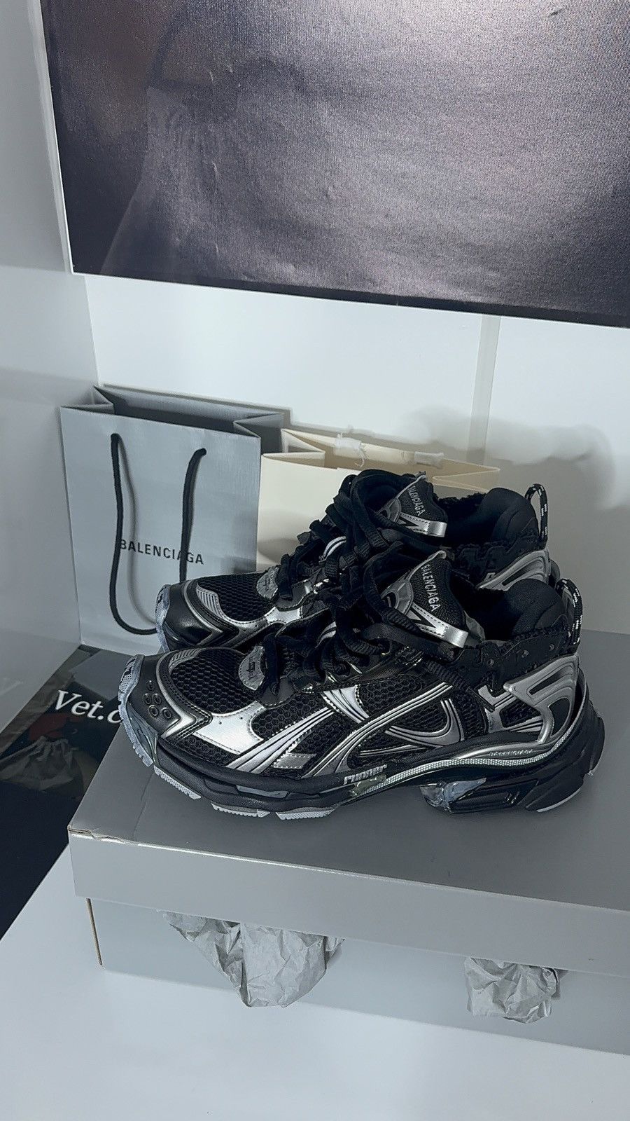 Balenciaga ✅ Balenciaga Runner 1 Balck Selver 43 Grey Size US 10.5 / EU 43-44 - 1 Thumbnail