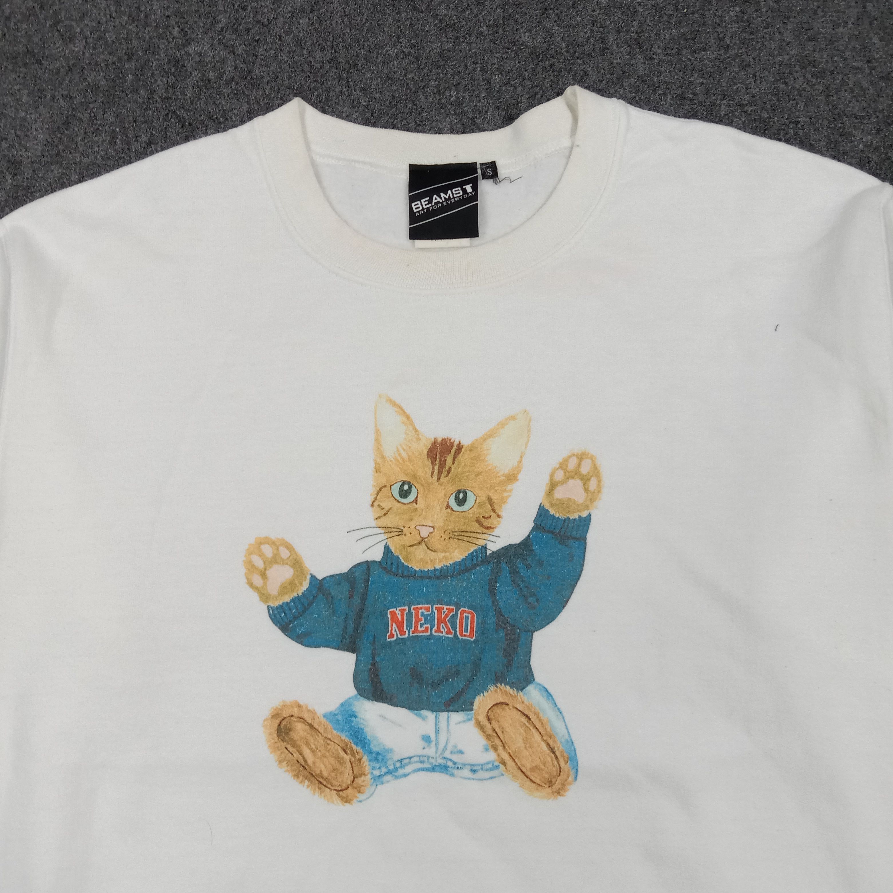 Beams Plus BEAMS T Neko Cat Graphic Sweatshirt C287N31 Size US S / EU 44-46 / 1 - 2 Thumbnail