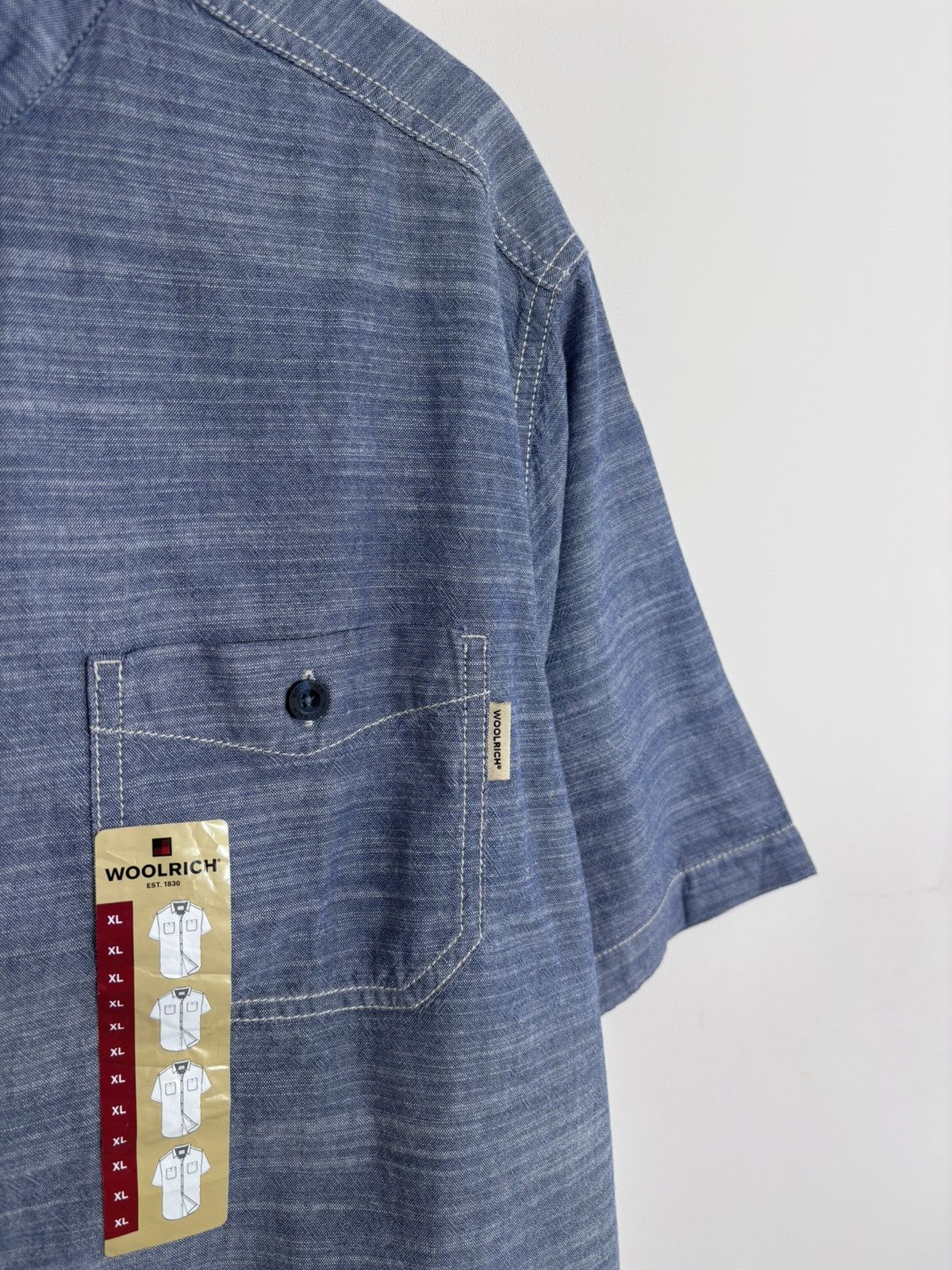 Woolrich Woolen Mills Woolrich NWT Men’s Blue Short Sleeve Shirt Casual Summer Size US XL / EU 56 / 4 - 7 Thumbnail