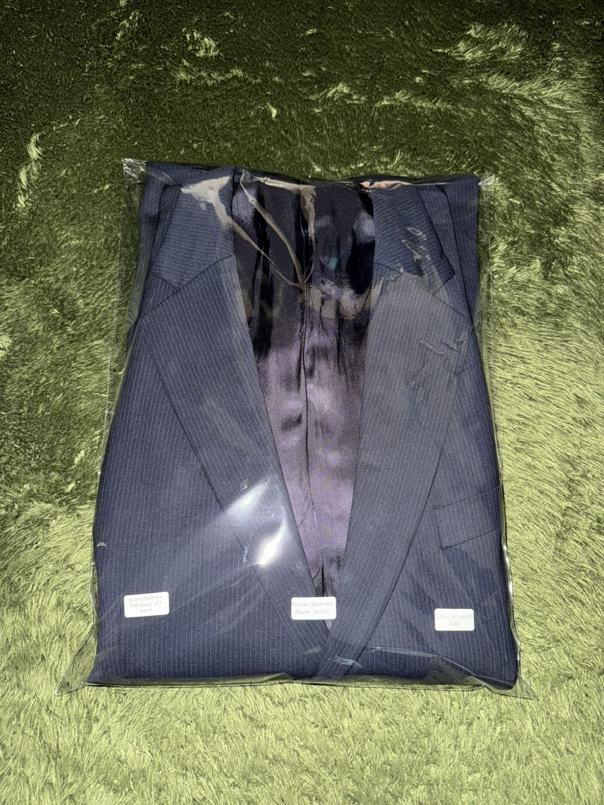 Brooks Brothers [44L] 00s Brooks Brothers 346 USA Loose Fit Blazer Navy Size 44L - 13 Thumbnail