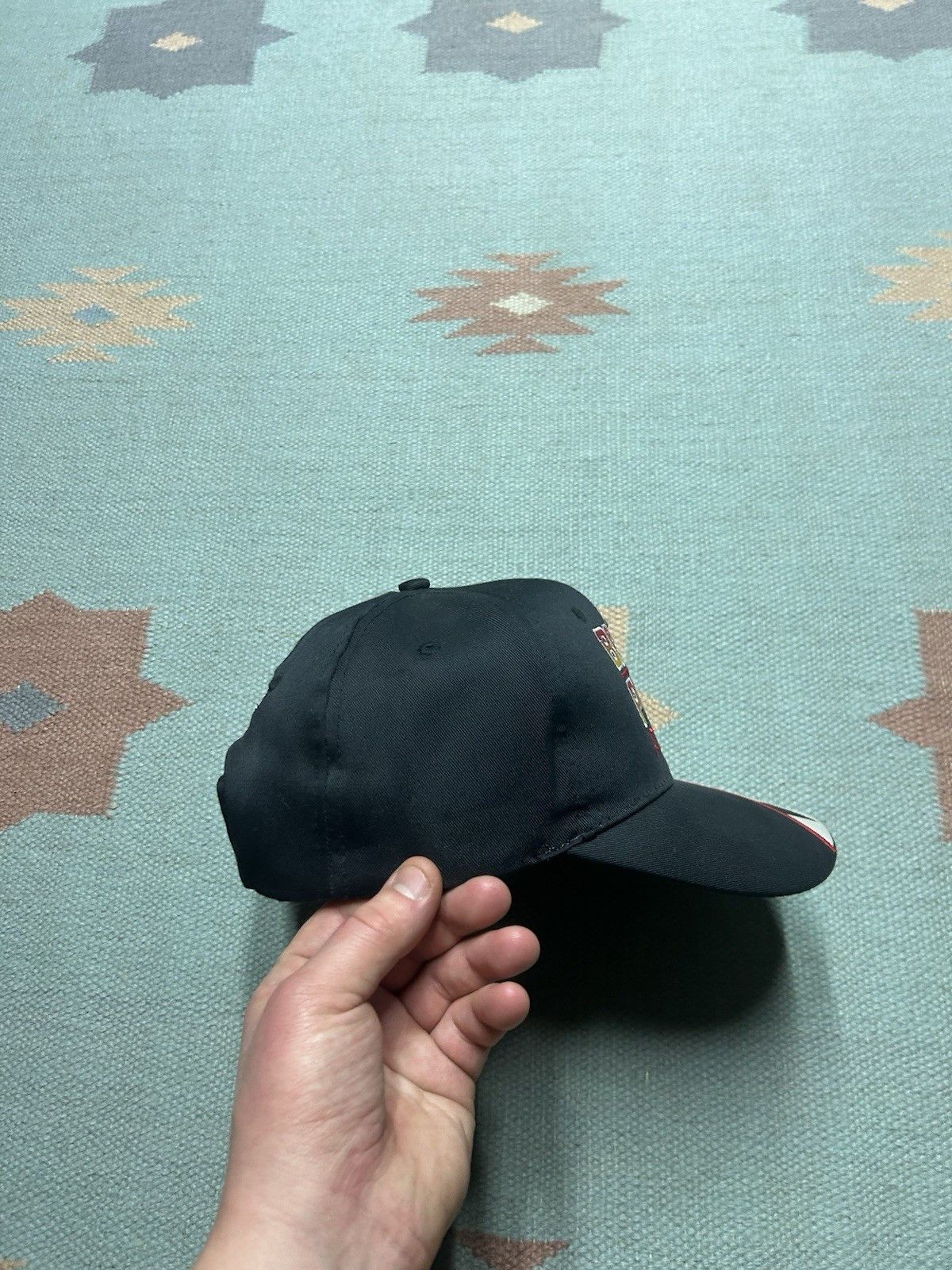 Vintage Vtg SnapBac hat Brad Penn racing oil checkered formula 1 NOS Size ONE SIZE - 8 Thumbnail
