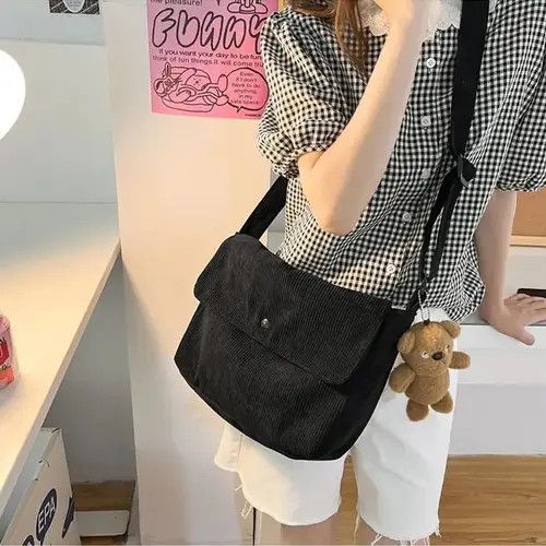 Japanese Brand Masaki x Asada Y2k corduroy messenger bag shoulder bag Size ONE SIZE - 1 Thumbnail
