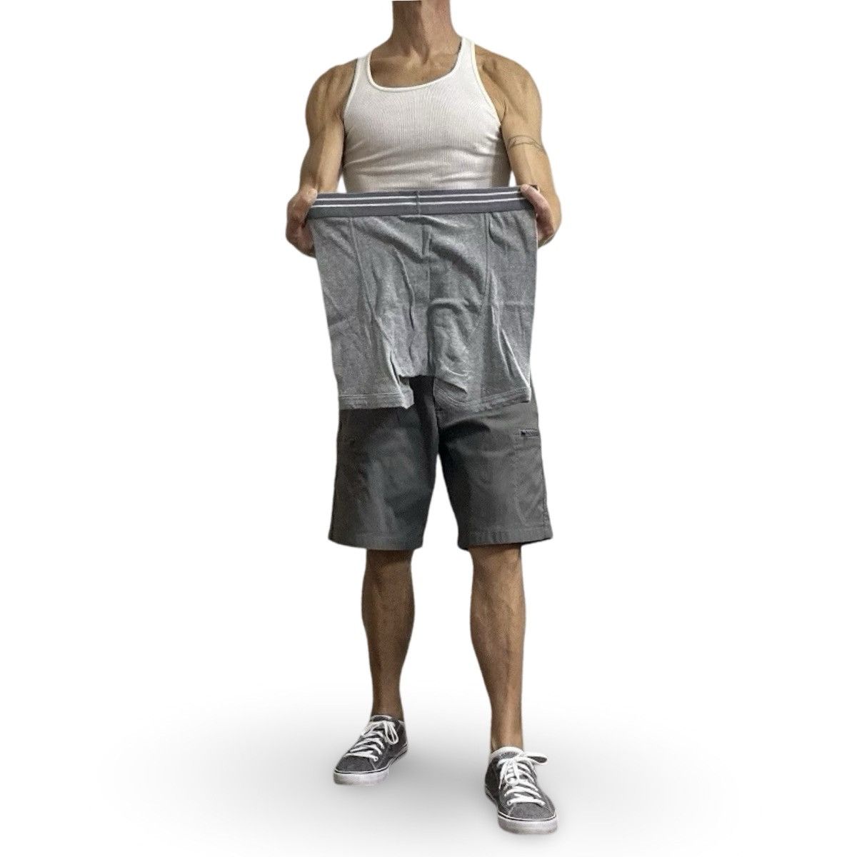 George George White / Gray Men’s Underwear Boxer Briefs Size Large Size 36 - 2 Thumbnail