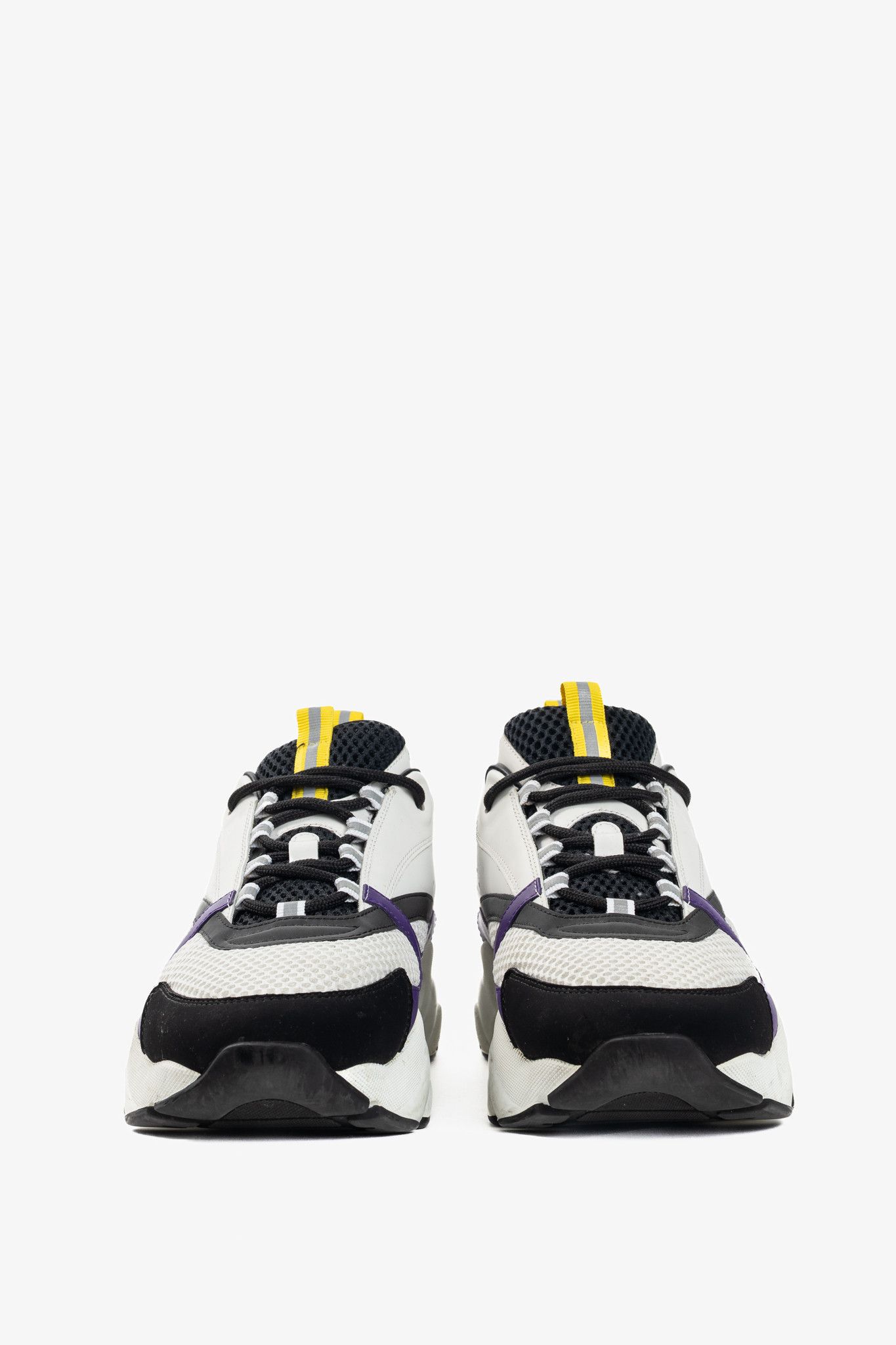 Dior Dior B22 "Violet White" Leather & Mesh Lace-Up Sneakers Size US 11 / EU 44 - 2 Thumbnail