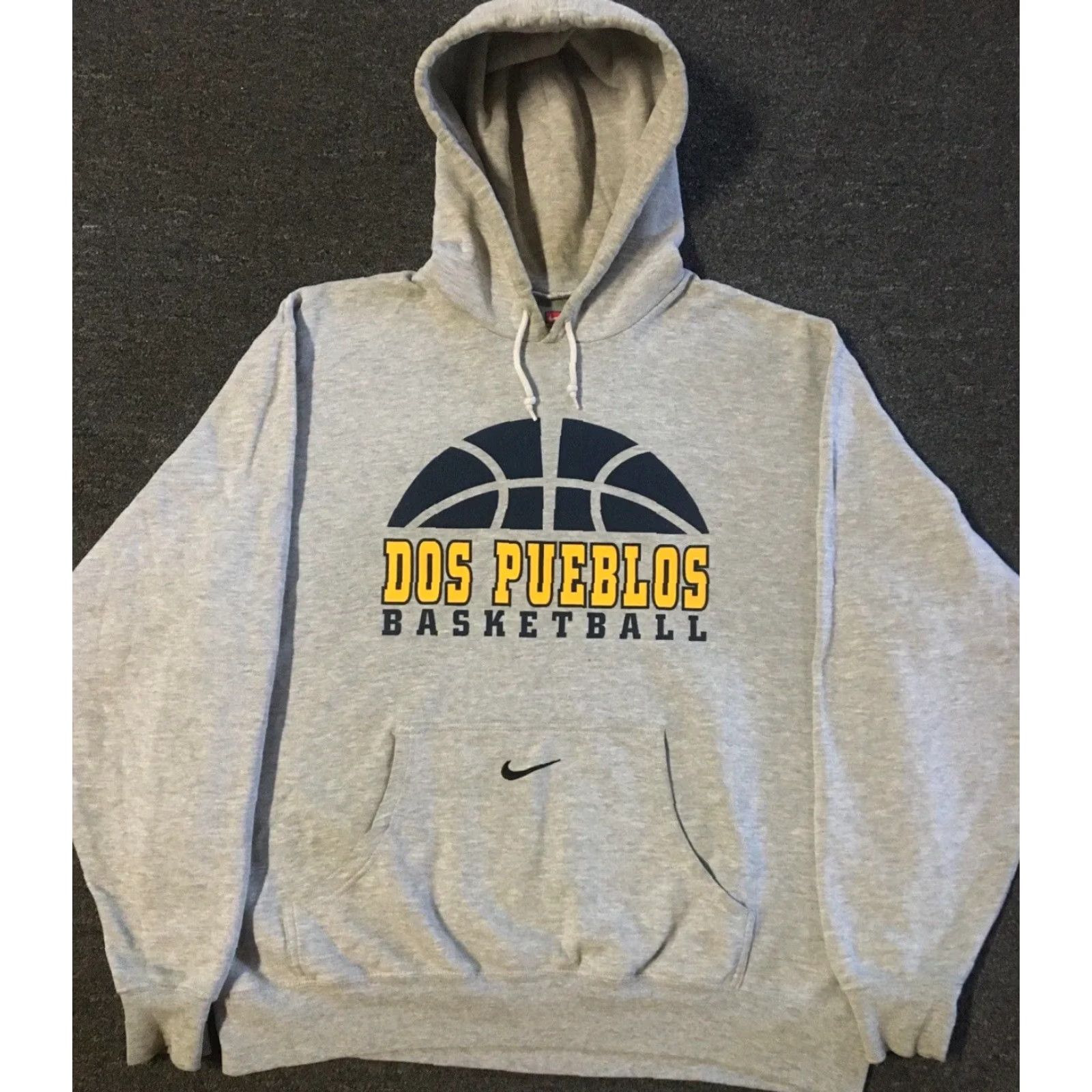 Travis Scott Vtg Nike Center Swoosh Dos Pueblos Basketball Faded Hoodie L Travis Scott Grunge Size US L / EU 52-54 / 3 - 2 Thumbnail