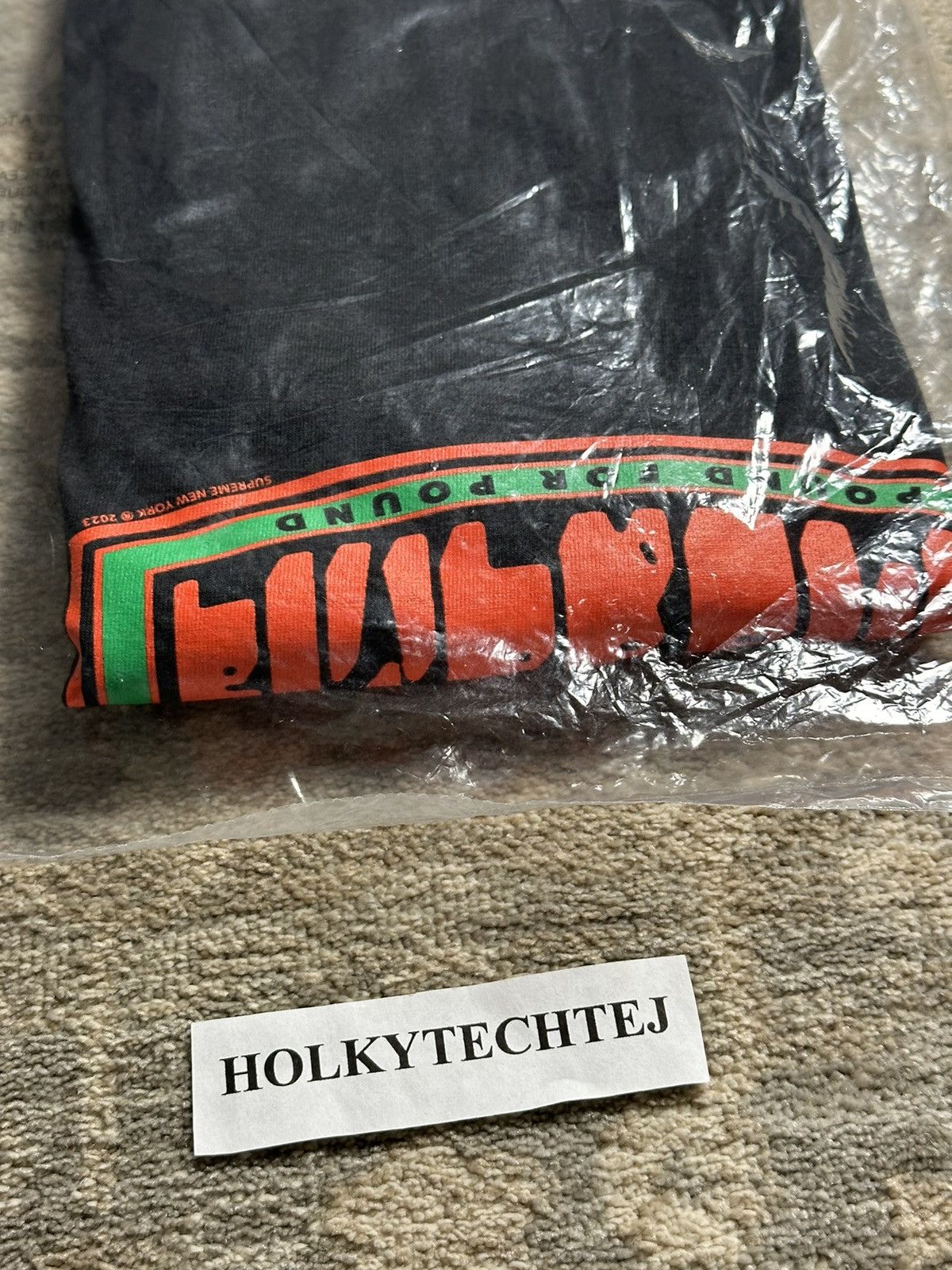 Supreme Supreme Pound Tee - Black - S - FW23 Size US S / EU 44-46 / 1 - 6 Thumbnail