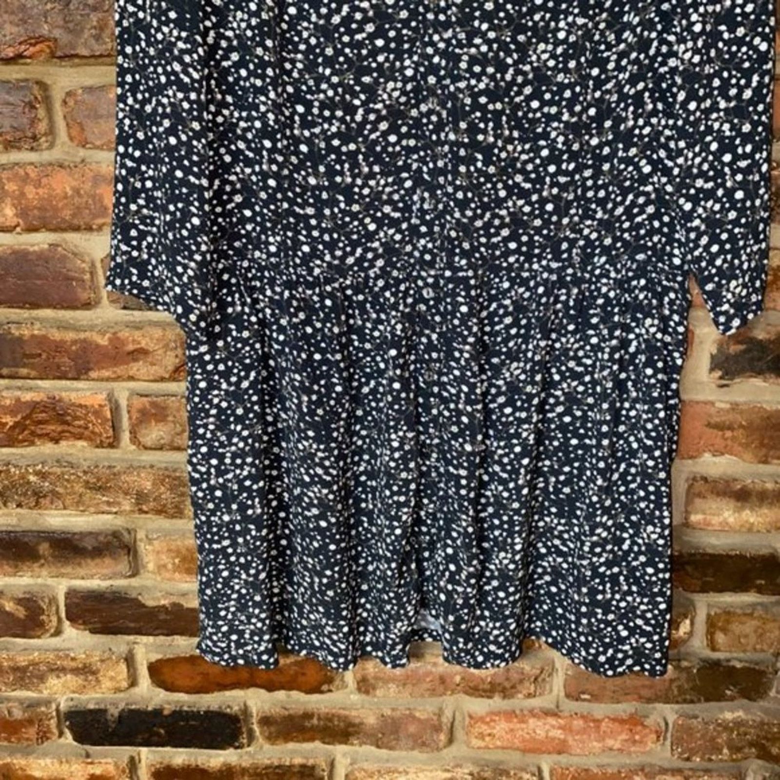 Nicole Miller Nicole Miller Artelier Black Floral Mini Dress Medium Size M / US 6-8 / IT 42-44 - 3 Thumbnail
