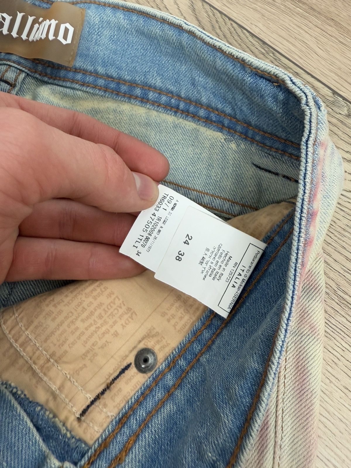 John Galliano Galliano Y2K 00s Flag Jeans Size 26" / US 2 / IT 38 - 8 Thumbnail