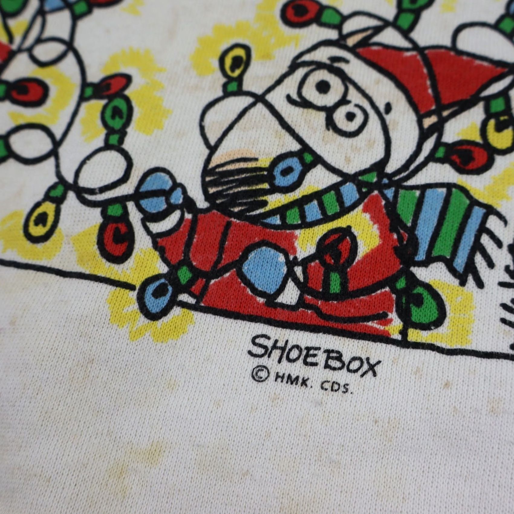 Delta VINTAGE Grandma Humor Comic Shoebox X-Large Christmas Sweatshirt 90s Beige Mens Size US XL / EU 56 / 4 - 6 Thumbnail