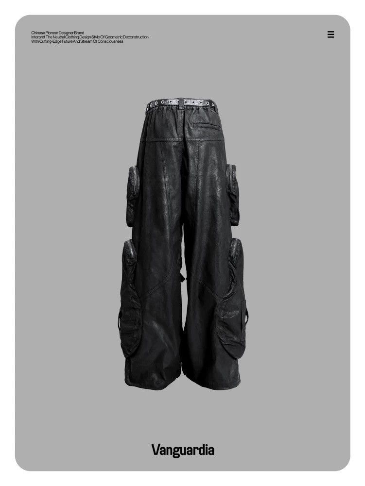 Other Vanguardia avant-garde dark waxed-black wide/loose multi Size US 32 / EU 48 - 3 Thumbnail