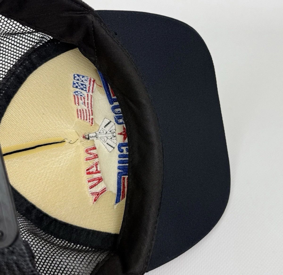 Vintage Vintage USA Navy Top Gun Tracker Cap Hat Black Top Snapback Size ONE SIZE - 12 Thumbnail