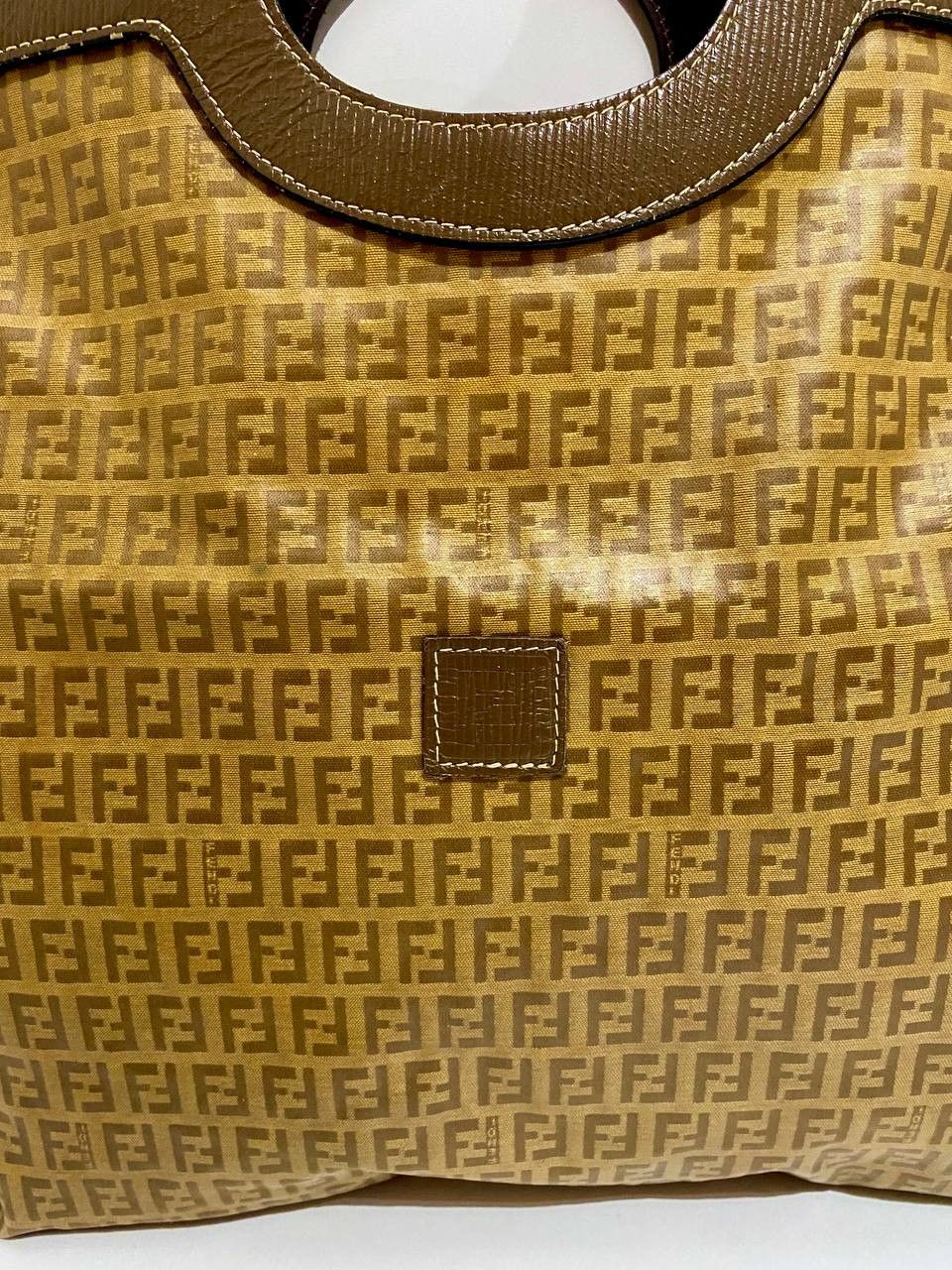Fendi Fendi Zucchino FF Monogram Runaway Shopping Tote Hand Bag Size ONE SIZE - 5 Thumbnail