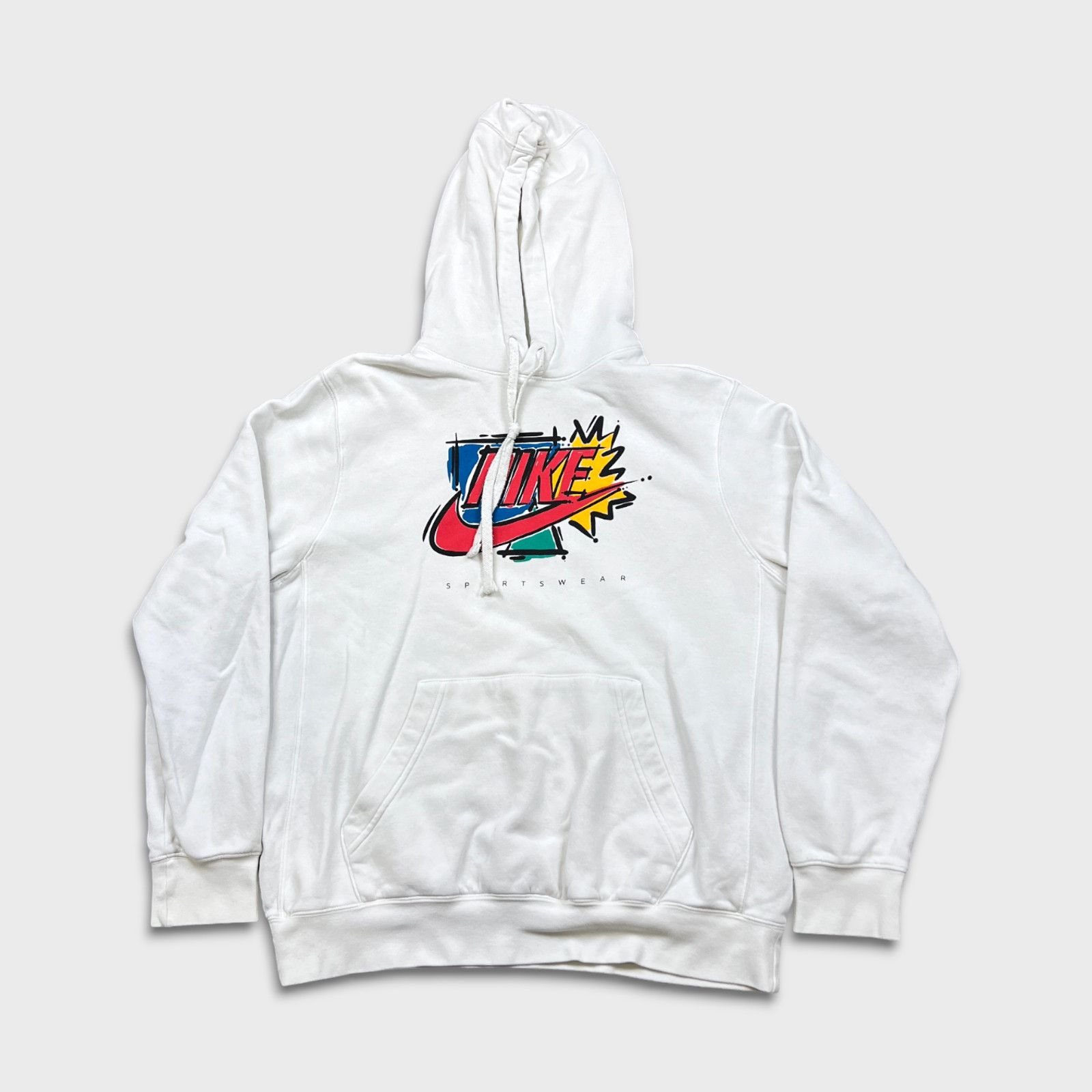Nike × Vintage Nike Sportswear Hoodie Large Graffiti Logo Hooded Sweatshirt Size US L / EU 52-54 / 3 - 1 Thumbnail