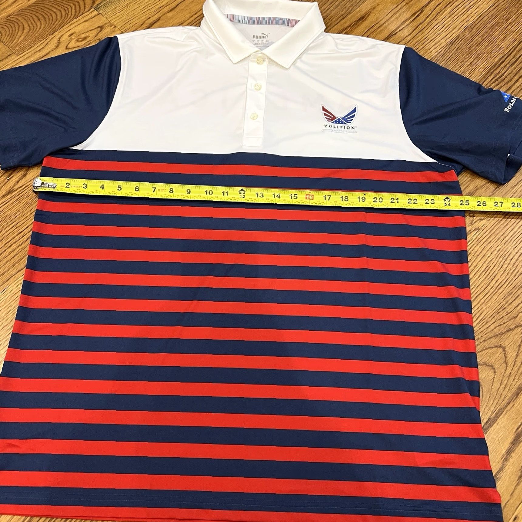 Puma Puma Volition America Polo Shirt Mens XL Blue Red USA Logo Golf Moisture Wicking Quick Dry Size US XL / EU 56 / 4 - 5 Thumbnail