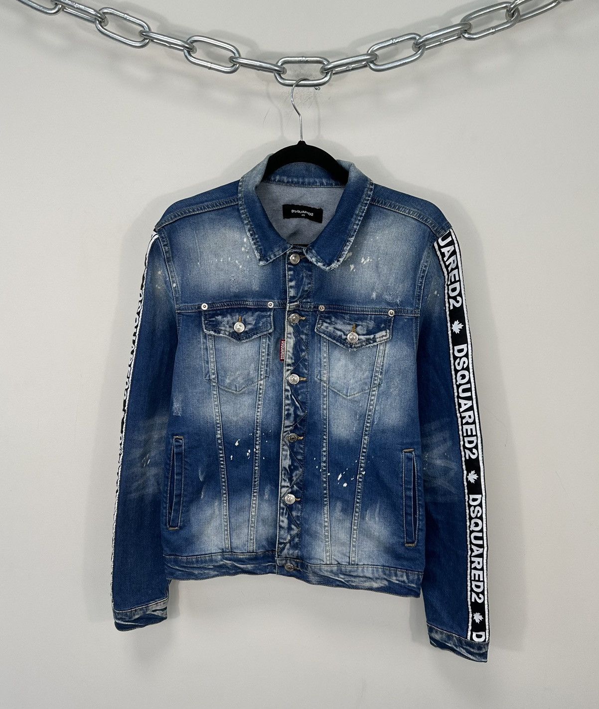 Dsquared2 Dsquared2 Monogram Stripes Rare Blue Denim Jacket | Grailed