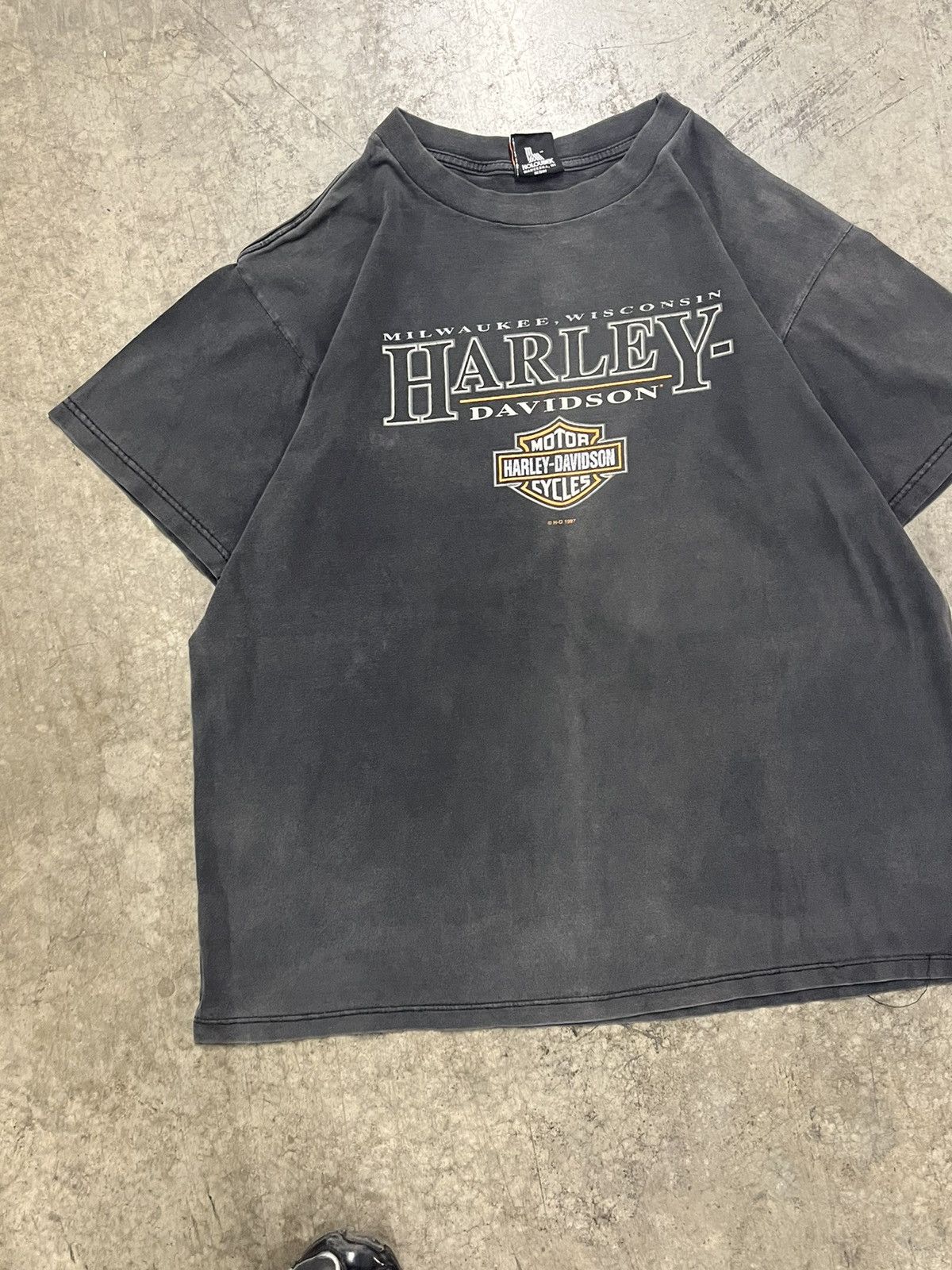 Harley Davidson × Vintage Harley Davidson vintage 90s perfectly sun faded tee shirt Size US XL / EU 56 / 4 - 5 Thumbnail
