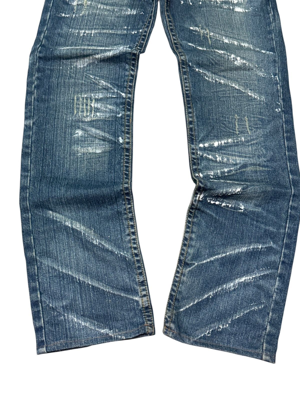 Hysteric Glamour BS RAW Distressed White Paint Splash Studded Washed De Size US 32 / EU 48 - 8 Thumbnail