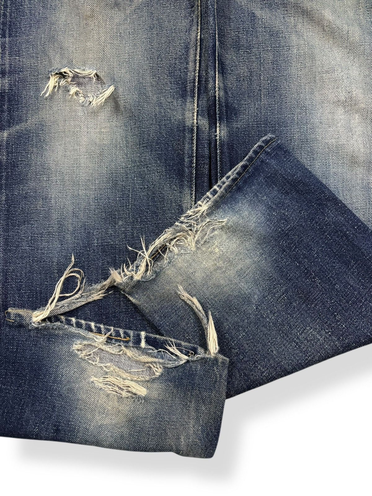 Full Count & Co. Vintage FullCount & Co 1101 Selvedge Distressed Grunge Jeans Size US 30 / EU 46 - 12 Thumbnail