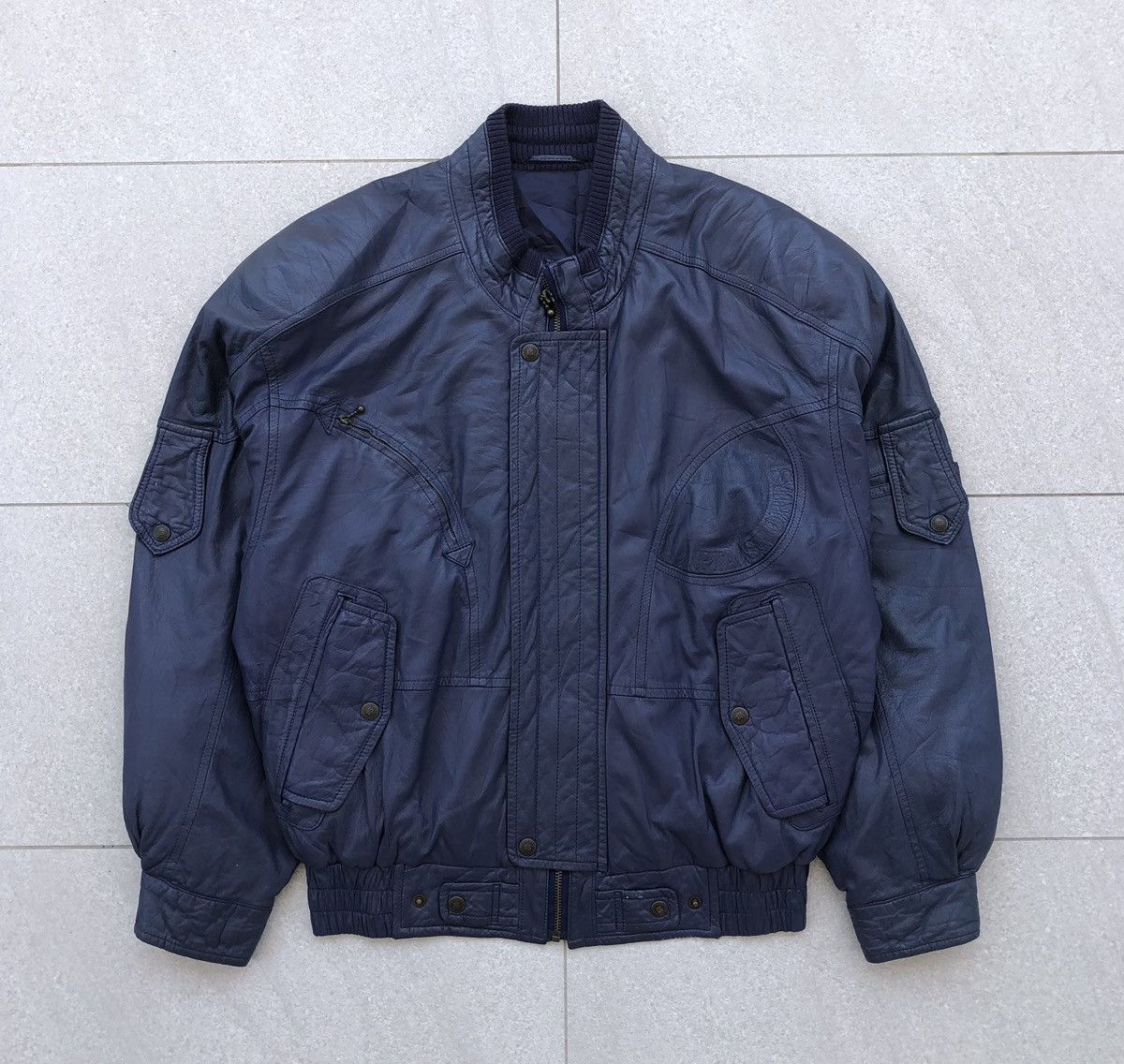 Sports Specialties 🔥VTG Pia Sports Racing Soft Sheepskin Leather Bomber Jacket Size US XL / EU 56 / 4 - 16 Thumbnail