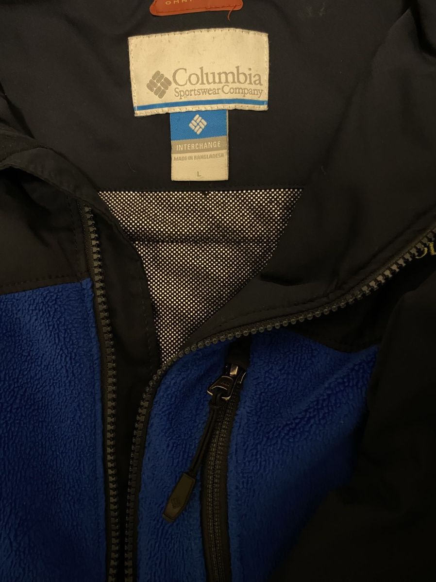 Columbia × Vintage Vintage Omni heat Columbia black and blue fleece jacket Size US L / EU 52-54 / 3 - 3 Thumbnail