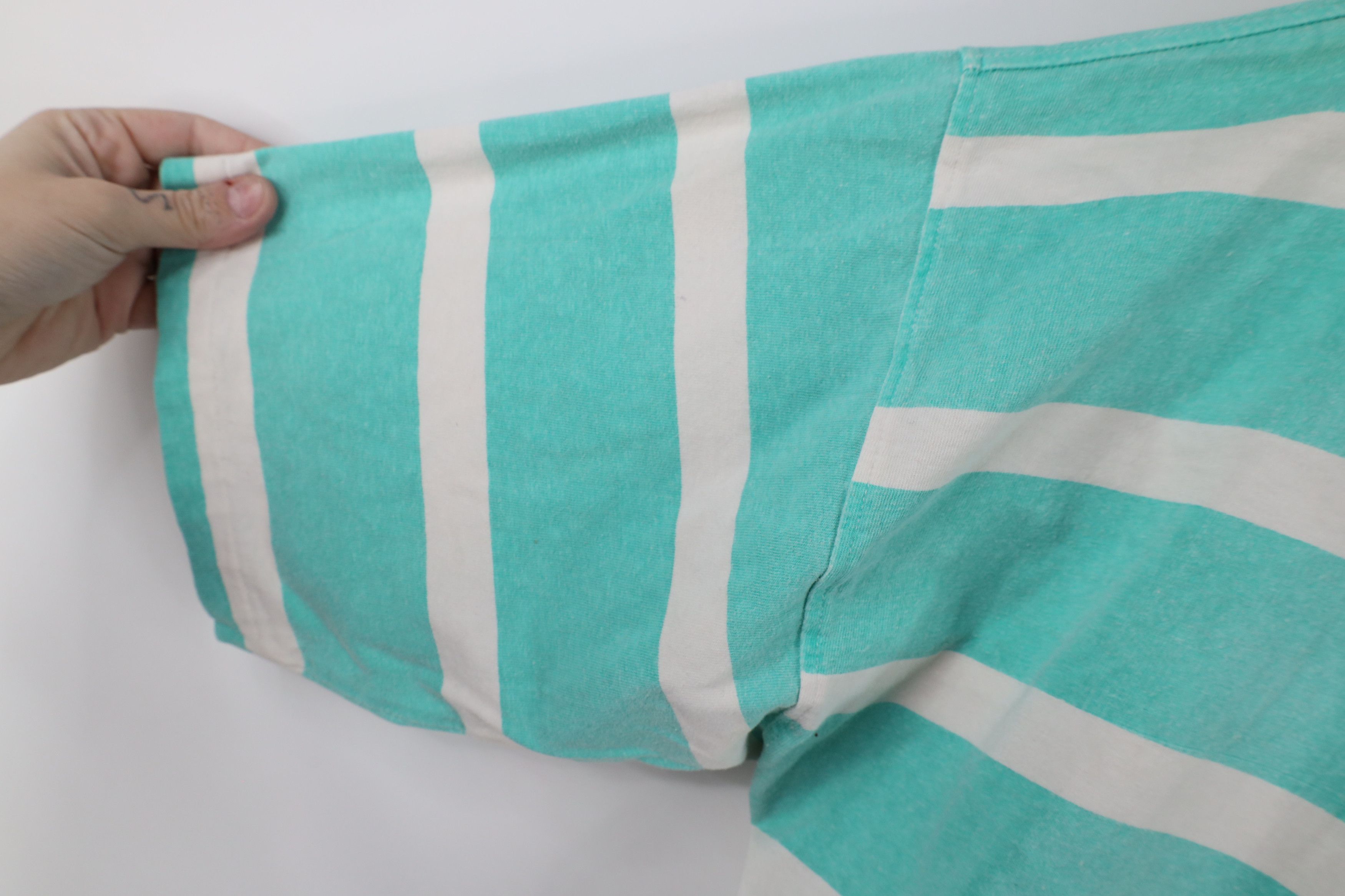 Vintage Vintage 90s Streetwear Fit Striped Pocket T-Shirt Cotton Size US L / EU 52-54 / 3 - 6 Thumbnail