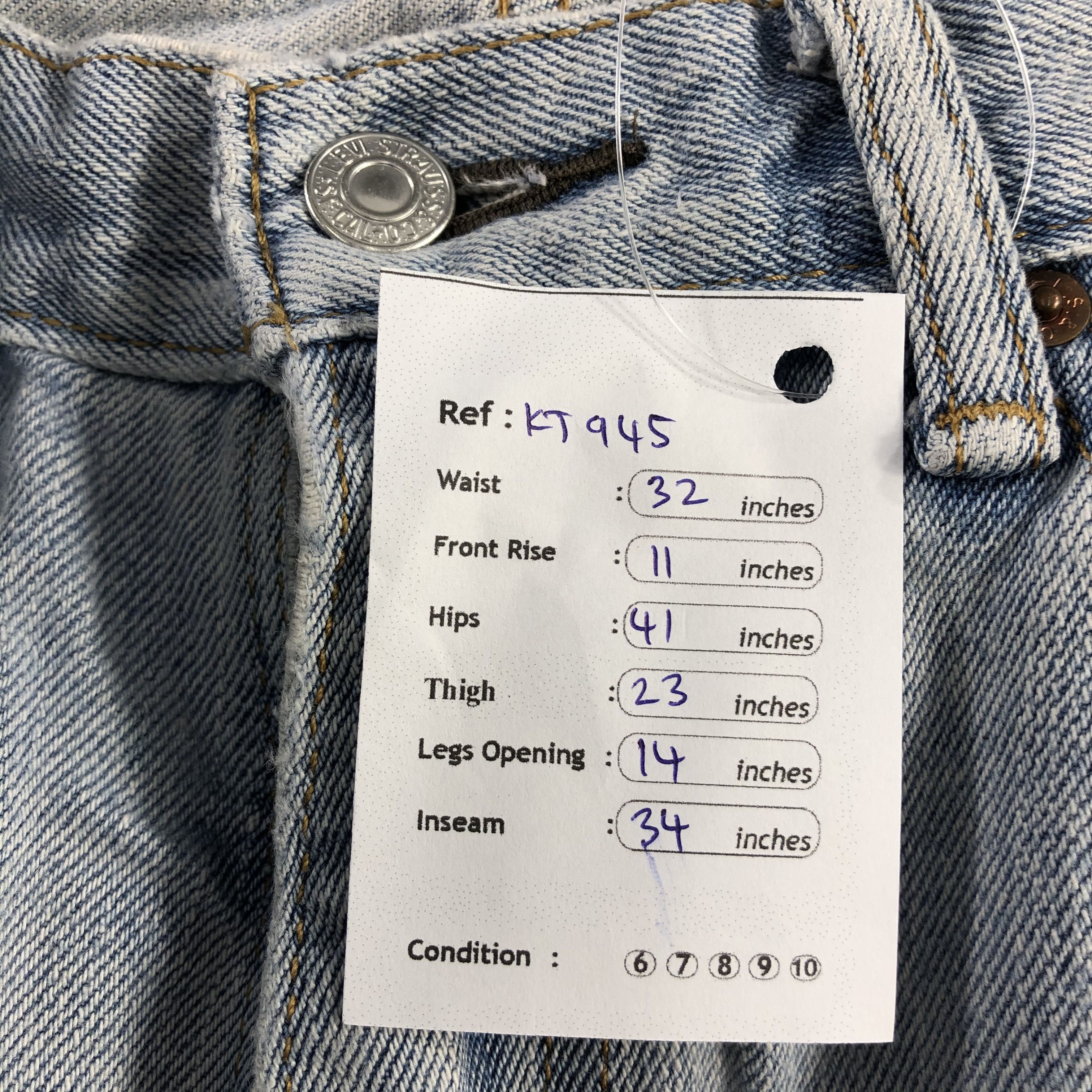 Levi's Vintage Levis 550 Jeans Medium Wash Denim KJ945 Size US 30 / EU 46 - 14 Thumbnail