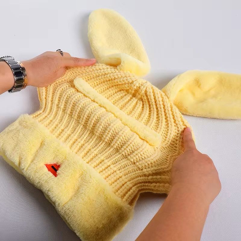 Japanese Brand Rabbit Ears Knitted Winter Beanies Hat Size ONE SIZE - 6 Thumbnail