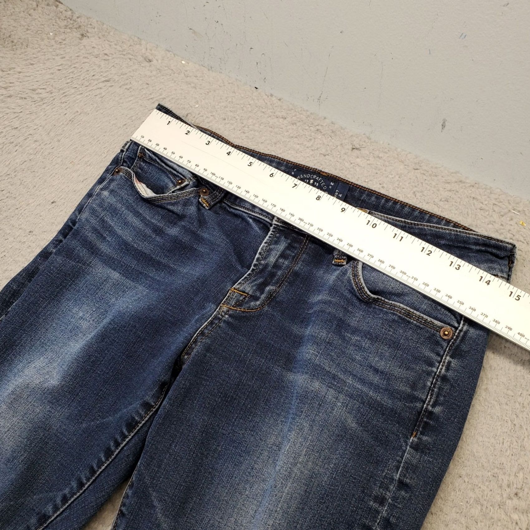 Lucky Brand Lucky Brand Jeans Womens Navy Denim 5-Pocket Faded Whiskered Straight Leg Size 4 Pants Size 27" / US 4 / IT 40 - 3 Thumbnail