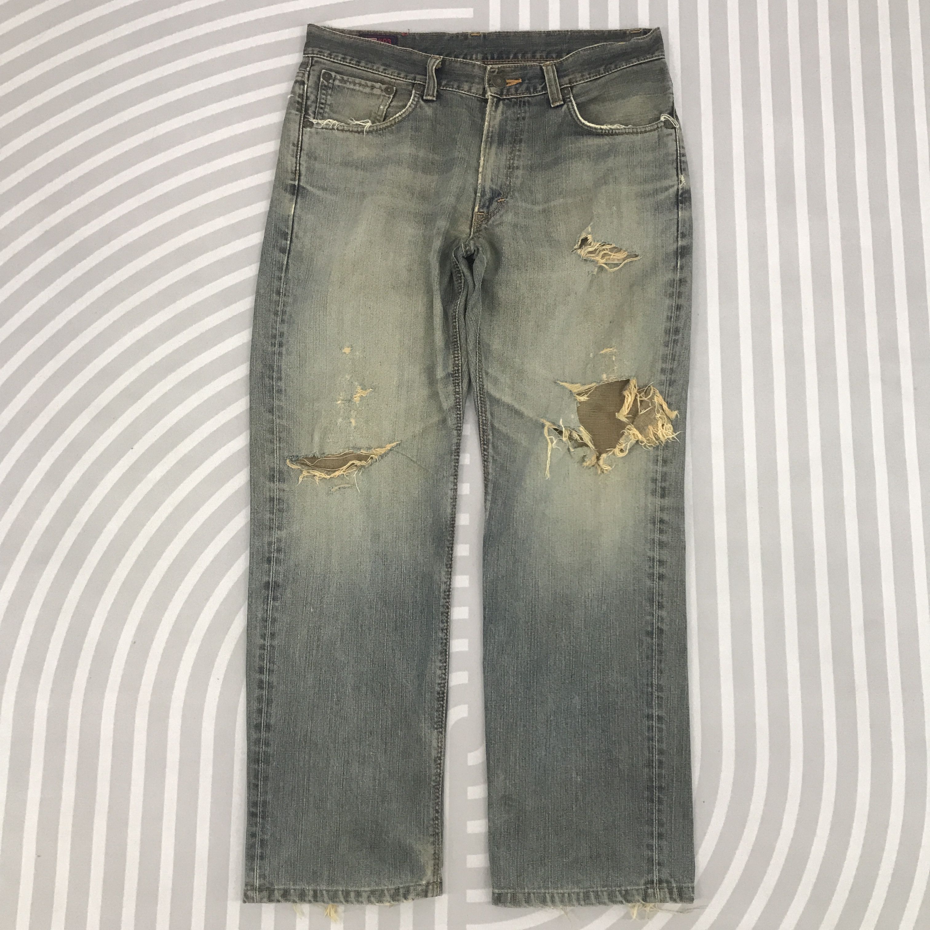 Edwin × Vintage Rusty Denim Edwin 503 Premium Distressed pants Size US 34 / EU 50 - 1 Thumbnail