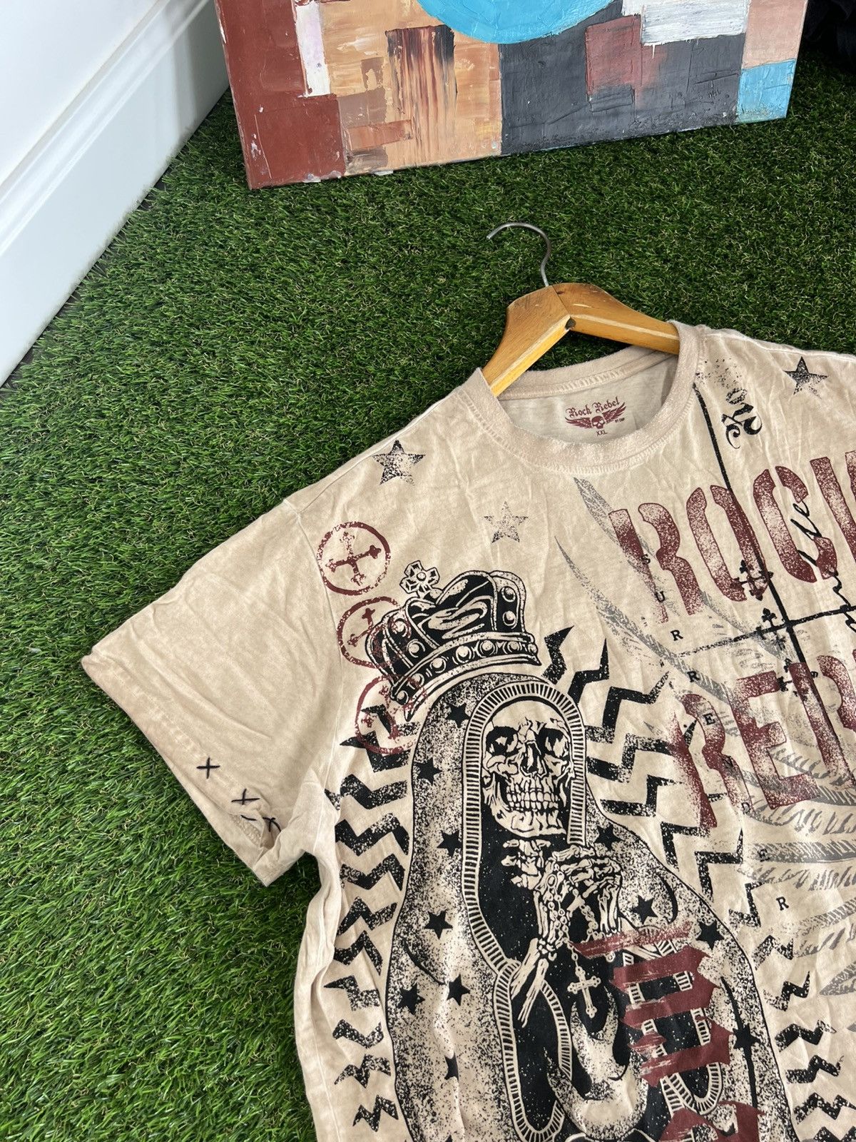 Affliction T-shirt Rock rebel affliction semetary unique rare archive Size US XXL / EU 58 / 5 - 2 Thumbnail