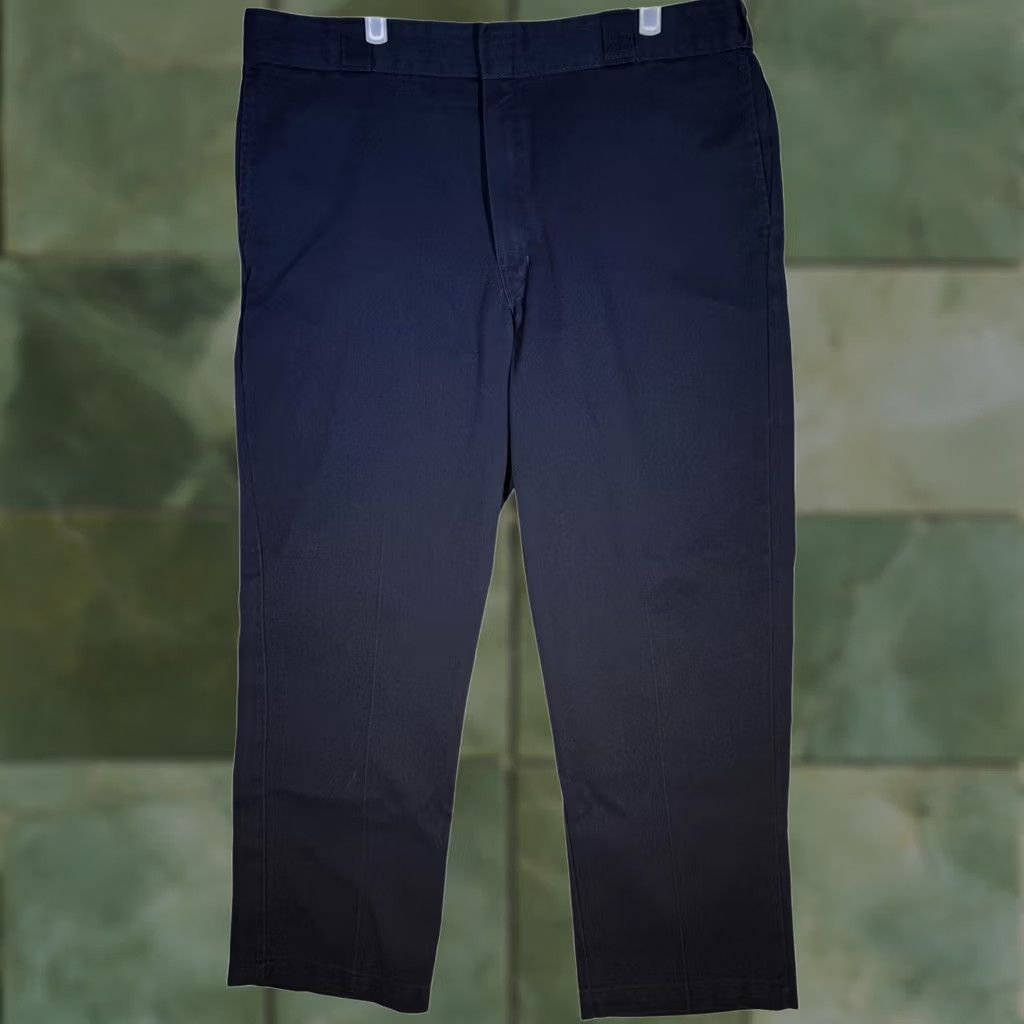 Dickies Dickies 874 Pants Mens 40x30 Navy Blue Workwear Poly Cotton Uniform Original Fit Size US 40 / EU 56 - 1 Thumbnail