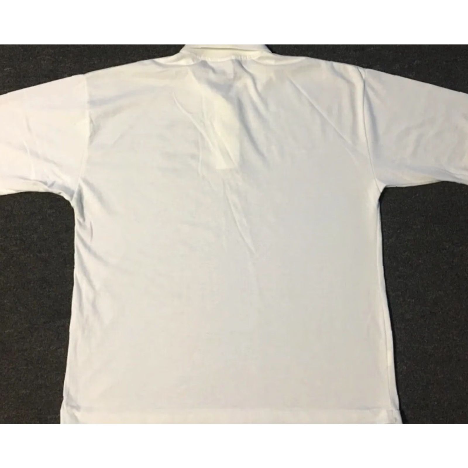 Vintage Vtg 90s Peace Love Happiness Polo Shirt XL Kindness Friendship Heart Grunge 80s Shirt Mens XL White Size US XL / EU 56 / 4 - 5 Thumbnail