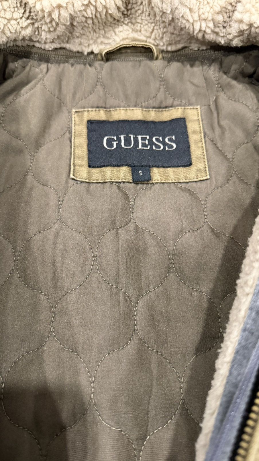Guess Vintage Guess kaki Bomber jacket With fur Hoodie Size US M / EU 48-50 / 2 - 4 Thumbnail