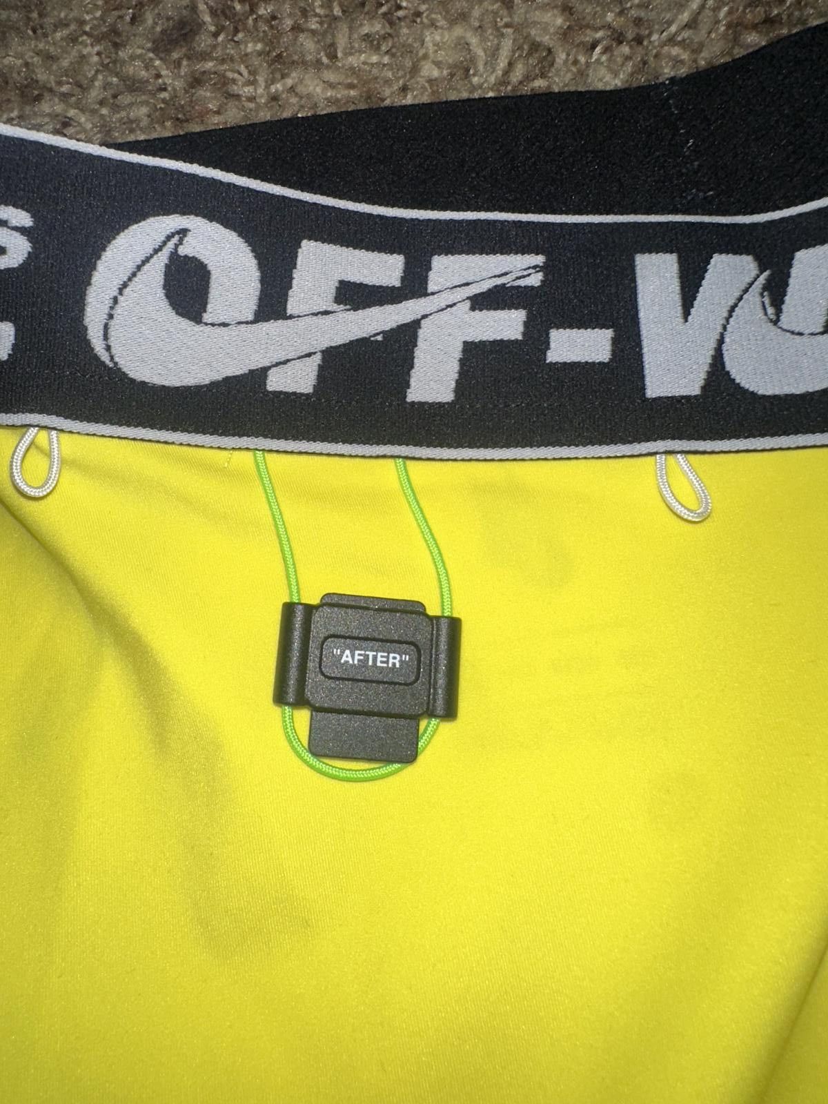 Nike OFF-WHITE x Nike Women's Training Shorts Opti Yellow Size 25" / US 0 / IT 36 - 5 Thumbnail