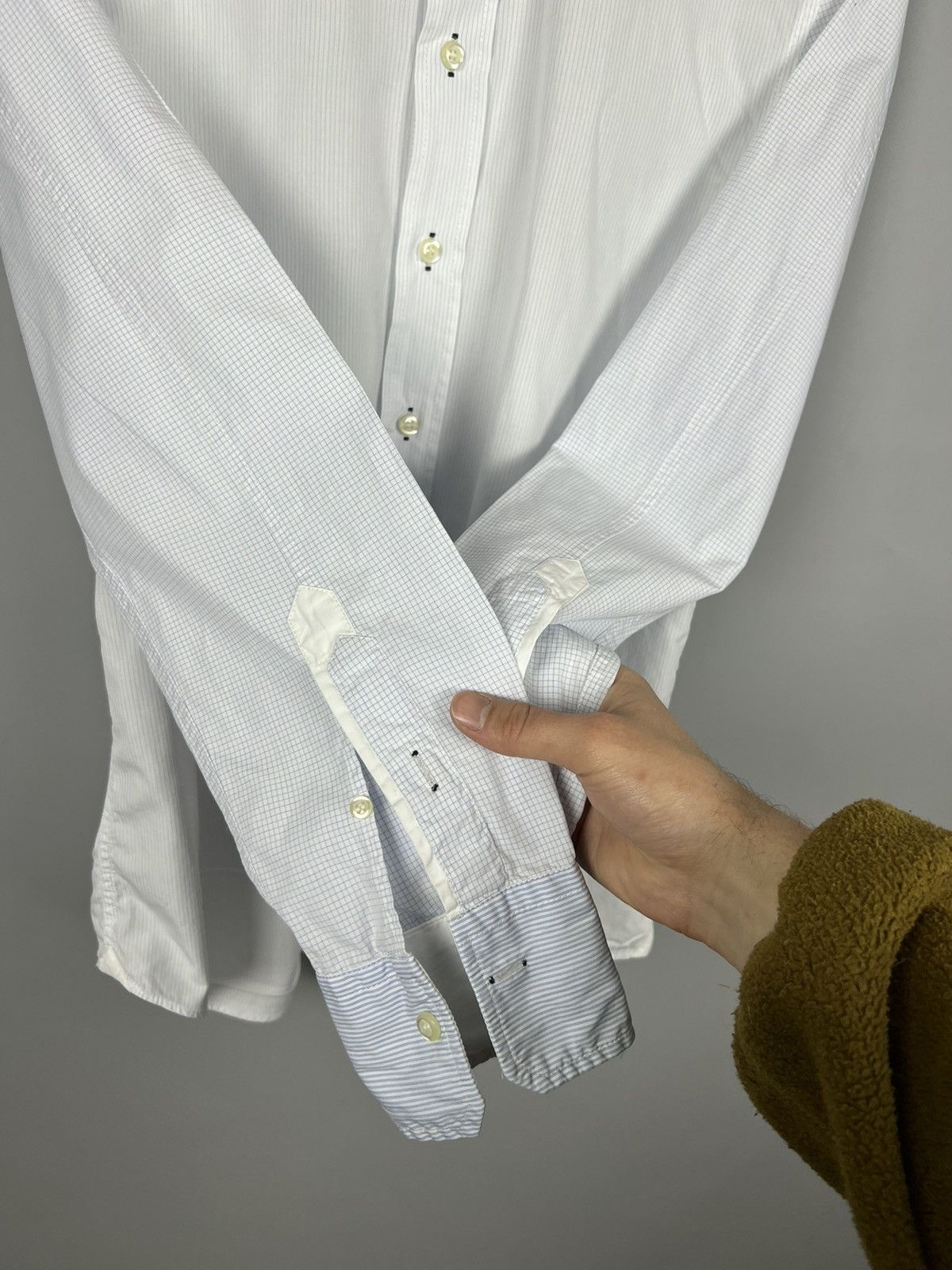 Emporio Armani Emporio Armani striped checkered Cotton Shirt button up Size US M / EU 48-50 / 2 - 10 Thumbnail