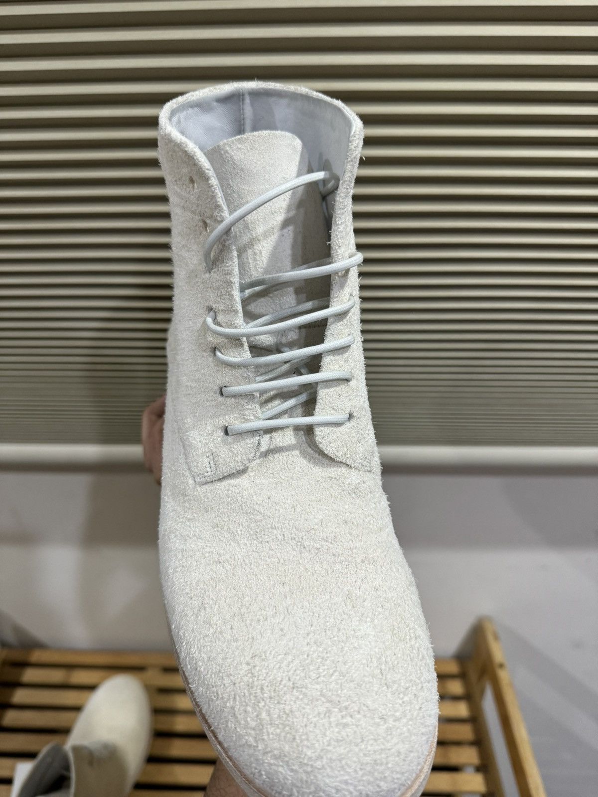 Marsell Marsell Zucca Media Lace-Up Boots Reverse White Leather 38 Size US 5.5 / EU 38 - 11 Thumbnail
