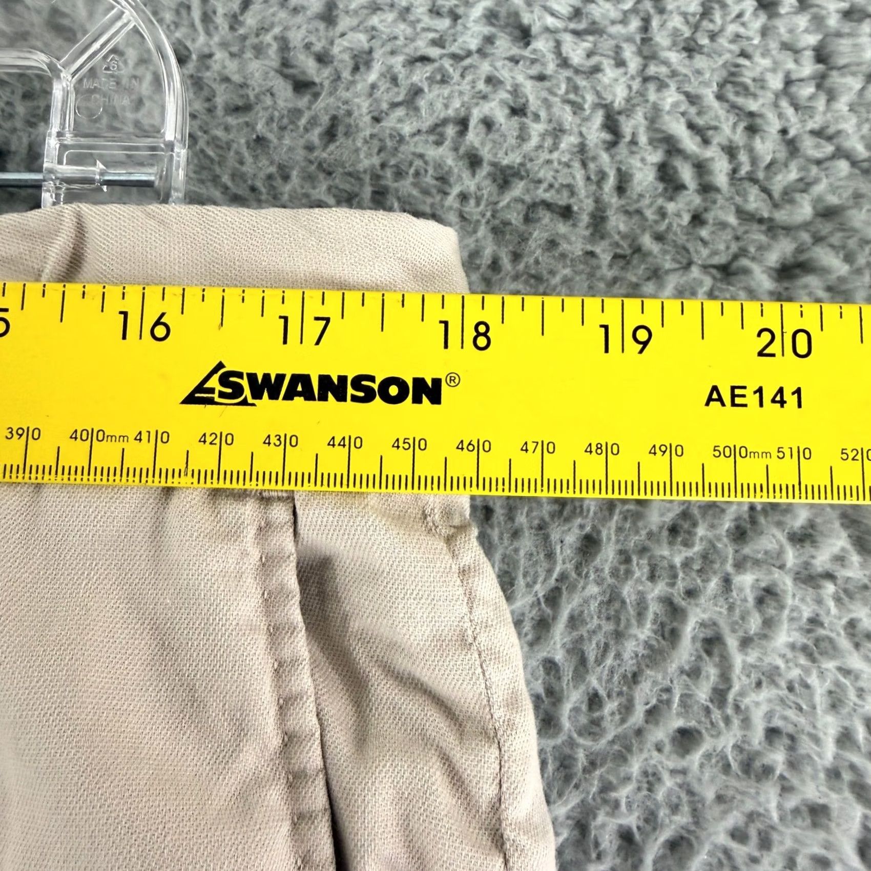 Faherty Faherty Mens Chino Pants Casual Workwear Travel Solid Beige 36 Khaki Linen Blend Straight Leg 31in Inseam Regular Size US 36 / EU 52 - 5 Thumbnail