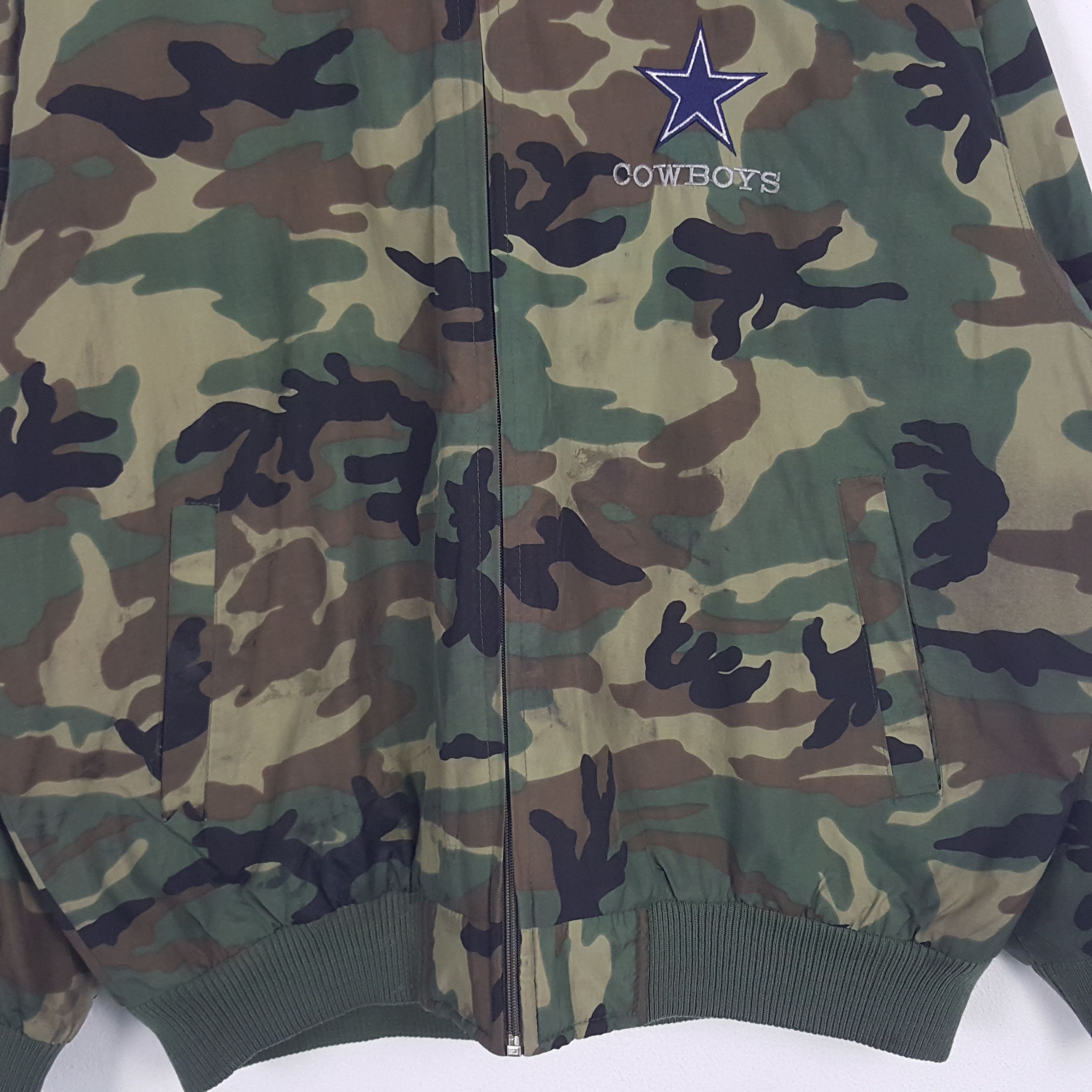 NFL × Reebok × Vintage Vintage Dallas Cowboys American Football Team Camo Jacket Size US XXL / EU 58 / 5 - 4 Thumbnail