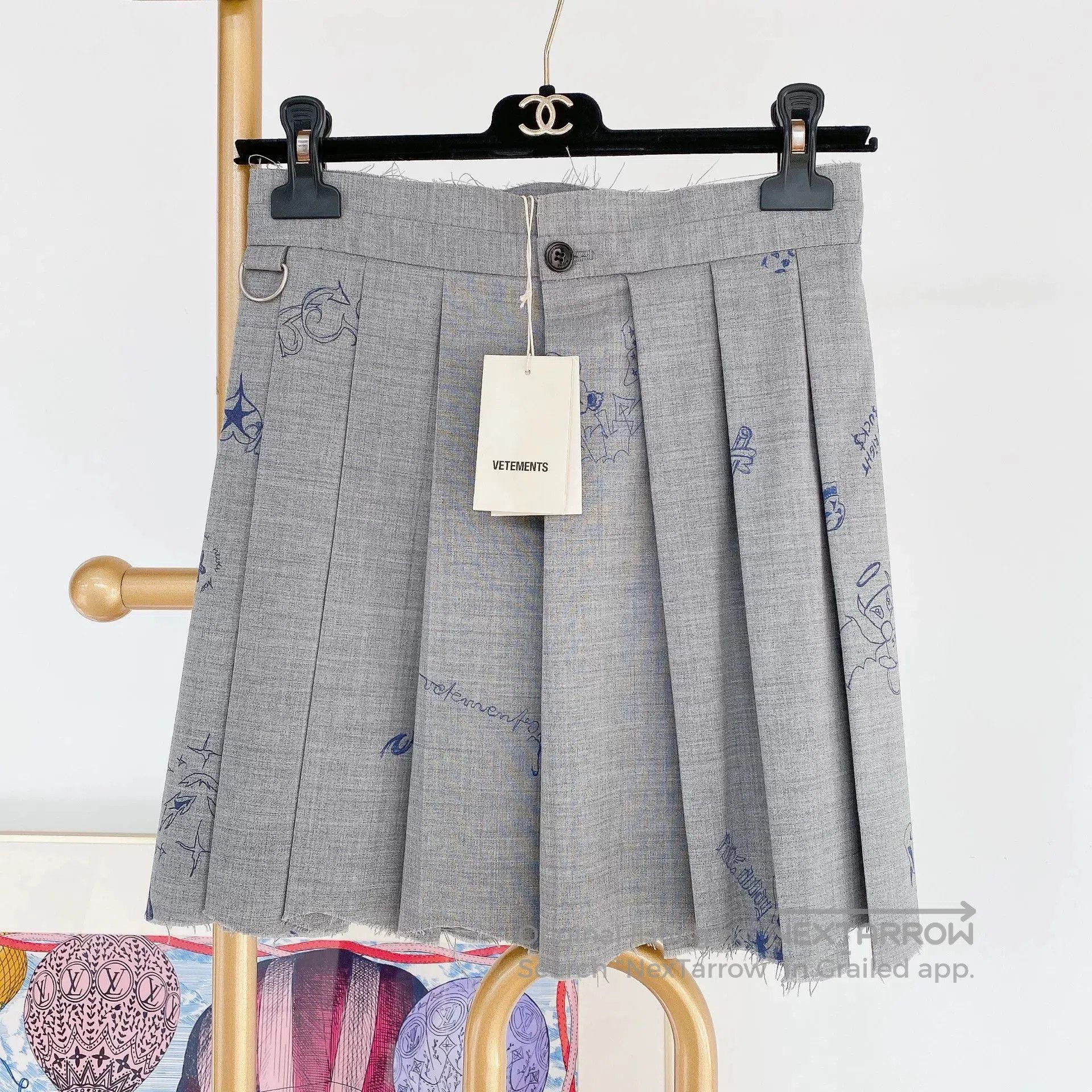 Vetements Vetements Gray Pleated Skirt S. Size US 26 / EU 42 - 2 Thumbnail