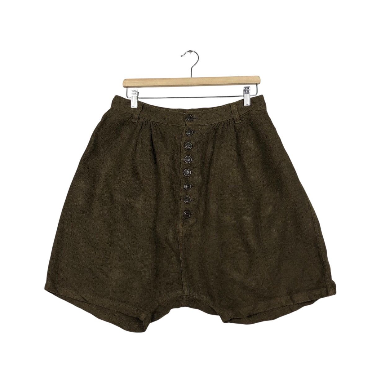 Sunao Kuwahara 📌Rich Brown Vintage Short Pants Sunaokuwahara Issey Miyake Size 30" / US 8 / IT 44 - 2 Thumbnail