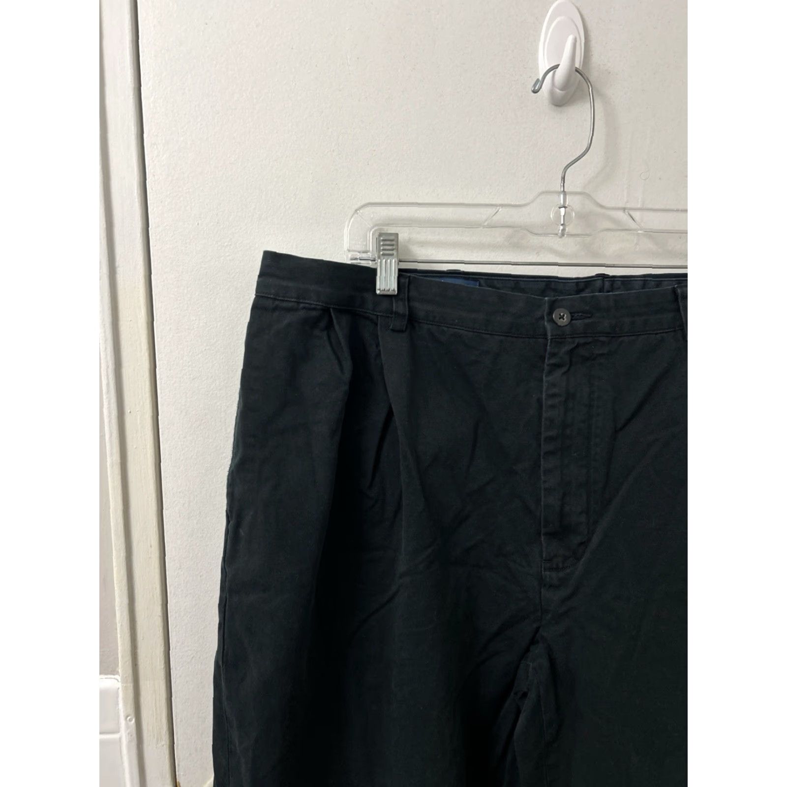 Polo Ralph Lauren VTG Polo Ralph Lauren Hammond Pants Mens 42x27 Black Chino Pleated Cuffed Pockets Zipper Front Button Fly Classic Hampton/Chino Pants Size US XL / EU 56 / 4 - 4 Thumbnail